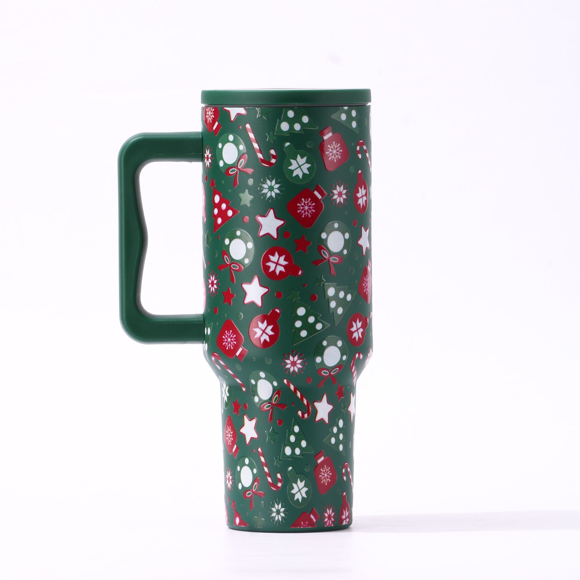 Wholesale  Christmas 5D 1200ml large capacity stainless steel car cup with handle